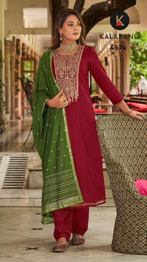 Kalarang Ladli Jam Silk Designer Dress Material Collection